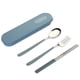 thumbnail image 1 of Conjuntos de vajilla 304 Conectuales de acero inoxidable Estudiantes reutilizables Use accesorios de viaje simple para reuniones familiares de picnic Azure Blue 3 PCS Speravity HA012732-03, 1 of 7