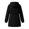 thumbnail image 6 of BiZtdJrK Rain Jackets for Women Lightweight Hooded Waterproof Rain Coats with Pockets Outdoor Long Sleeve Windbreaker Black XL, 6 of 8