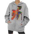 thumbnail image 1 of Sudaderas con capucha con estampado de características de patrón de temperatura somatosensorial de Halloween de otoño/invierno para mujer Pompotops FGAJ22380, 1 of 5