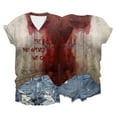 thumbnail image 1 of iTNHFP T-Shirt en Coton pour Femmes Hauts d'Été Manches Courtes T-Shirt Imprimé Col Rond Blouse, 1 of 3