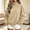Beige, variant on Womens Turtleneck Sweatshirt Oversized Pullover Long Sleeve Drop Shoulder Thumbhole Cuffs Ribbed Hem Relaxed Loose Fit Casual Winter Everyday Wear