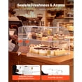 thumbnail image 4 of VEVOR Vitrina de Exhibición de Panadería 2 Niveles, Vitrina de Acrílica Transparente para Panadería 55,8 x 35,5 x 35,5 cm, con Puerta Trasera y Delantera, Escaparate para Galletas, Postres, Donas, 4 of 9
