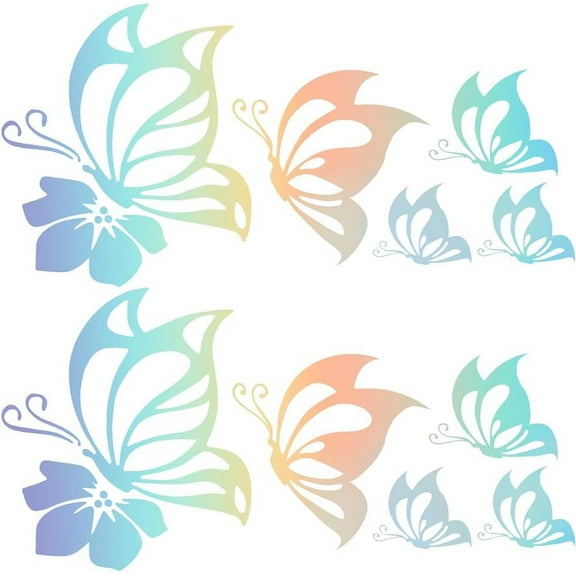 2 Sheet Butterfly Car Decal Set Butterfly Vinyl Waterproof Sticker Women Car Stickers and Reflective Decals for Car Bumper Window Laptop Decals Colorful