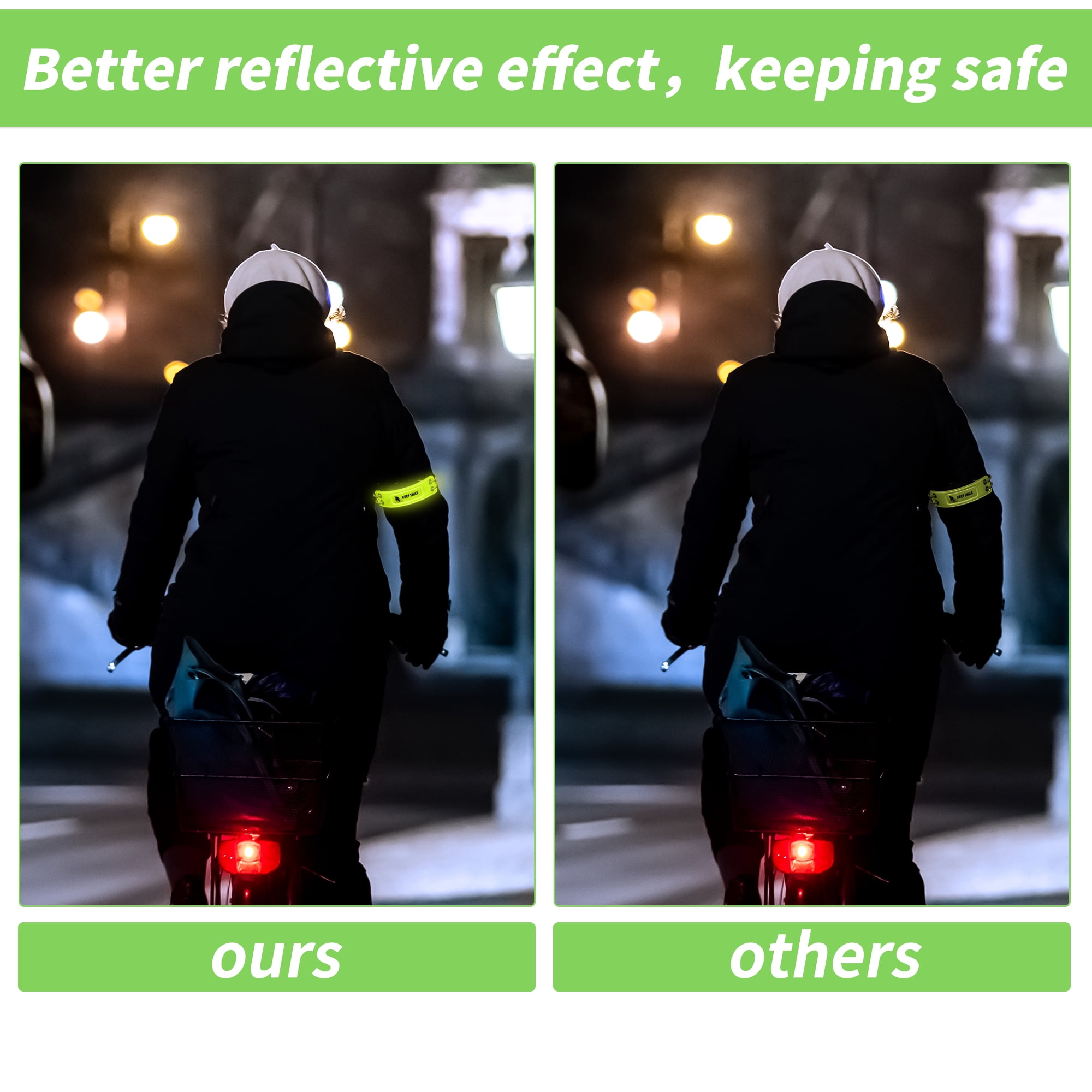 Unique Bargains Bicycle Reflective Band Elastic Reflective Tape for Cycling
