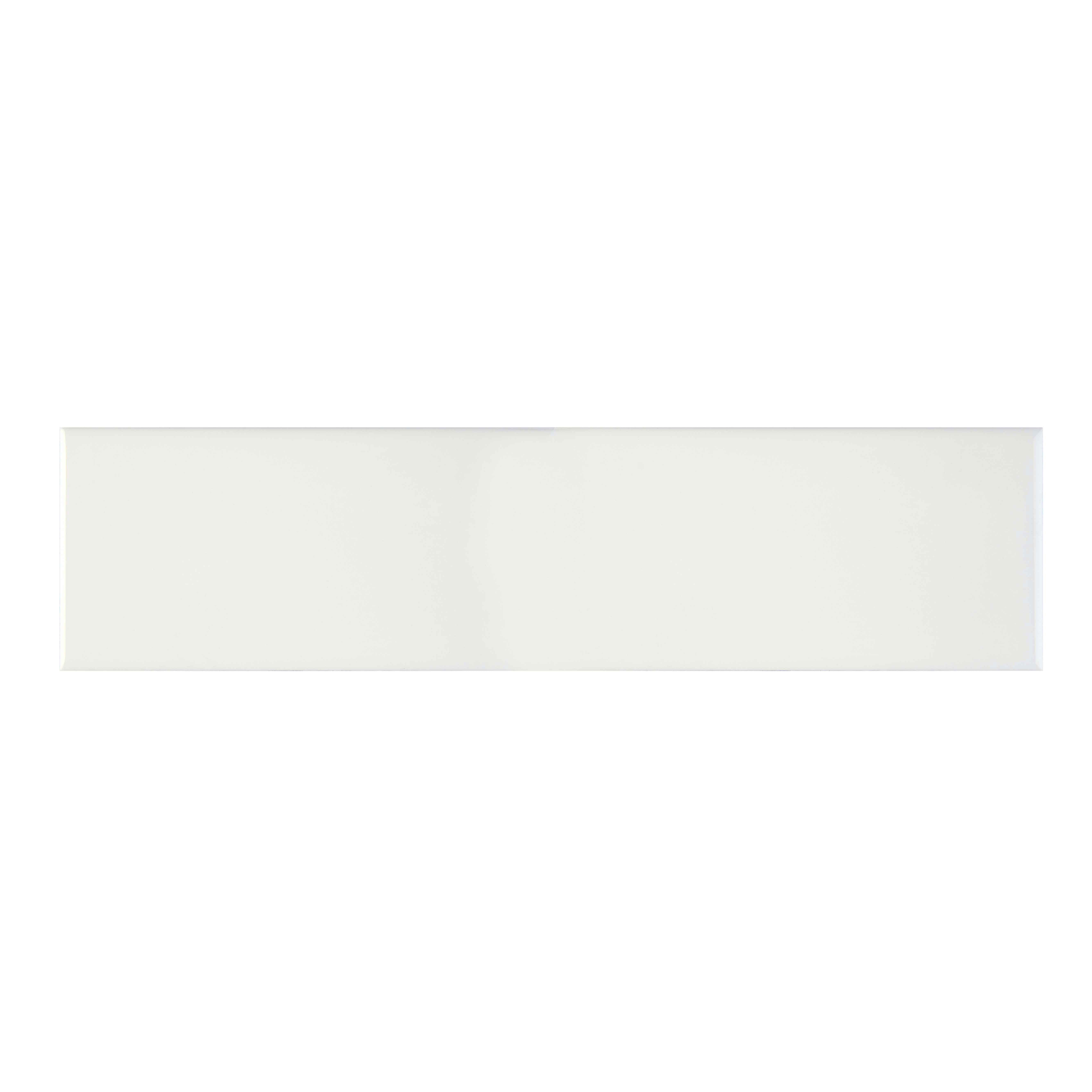 MSI White Glossy Bullnose 4 in. x 12 in. Glossy Ceramic Wall Tile (10 lin. ft. / case)