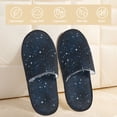 thumbnail image 2 of Slippers for Women, Night sky blue nebula stars Womens Slippers Fuzzy Winter House Shoes, Soft Anti-Skid Slippers Indoor and Outdoor, 2 of 7