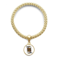 thumbnail image 1 of playing cards spade k pattern en bracelet round pendant jewelry chain, 1 of 3