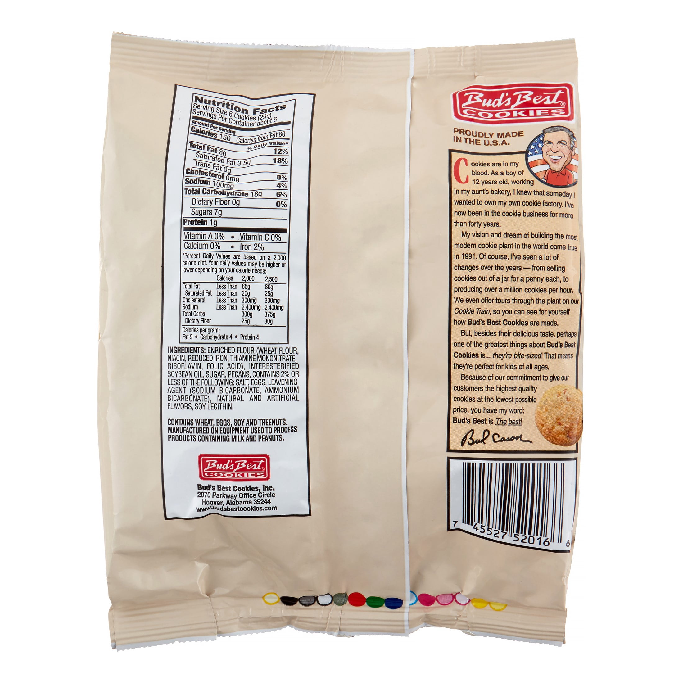 Buds Best Pecan Supreme Cookies, 6 Oz.