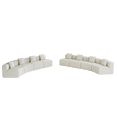 thumbnail image 6 of Newest 8-Seat Curved Symmetrical Modular Chenille Sectional Sofa with 8 Pillows and No Assembly,Beige, 6 of 7