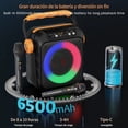 thumbnail image 4 of Bocina JYX Altavoz Bluetooth Portátil con 2 Micrófonos y Luz Led para Fiestas MS80, 4 of 9
