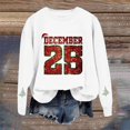 thumbnail image 4 of Fiaer Ladies Sweatshirts Christmas Sequin Letter Graphic Crew Neck Pullover Plus Size Long Sleeve Baggy Xmas Tops White XL, 4 of 6