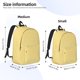 thumbnail image 2 of Disketp Yellow Gingham Mochila de Lona Estampada, Mochila Escolar de Viaje Ligera para Estudiantes y Portátil-Medium, 2 of 5