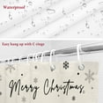thumbnail image 6 of Shower Curtain 72"W x 72"L Winter Hand-drawn Christmas Tree Fabric Shower Curtains Set with Hooks Water Repellent Bathroom Curtains Machine Washable Bathroom Accessories, 6 of 7