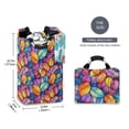 thumbnail image 2 of Yayeee Freestanding Laundry Hamper with Handle Collapsible Large Storage Basket for Clothes, Colorful Leaves, 2 of 7