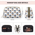 thumbnail image 5 of Naloa Coffee To Go Pattern Leather Makeup Bag for Purse Travel, Portable Small Cosmetic Organizer for Women and Girls, Make up Bag with Zipper, 5 of 8
