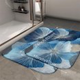 thumbnail image 2 of 1pc Blue Flowers Absorbent Non-Slip Bathroom Thickened Flannel Rug Decor,Soft,Quick Drying,Suitable For Indoor/outdoor Use,Bathrooms,Bedrooms,Kitchens,Terrace,Laundry Rooms,16"x24", 2 of 9