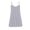 thumbnail image 6 of Uootdi Women's Nightgowns V Neck Spaghetti Strap Floral Embroidered Trim Sleep Dresses Loungewear Sleep Style Soft Lightweight Loose Relaxed Fit Nightgowns Gift, 6 of 7