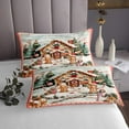 YST Cute Gingerbread Man Queen Quilt Bedding Set,Xmas Decorations
