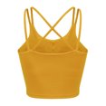 thumbnail image 6 of Padded Seamless Criss Cross Bralette Workout Yoga Bra Cami Crop Top for Women Yoga Sport Bra Light Support Strappy Free Bra, Plus Size, 6 of 8