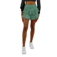 thumbnail image 2 of Franhais Women Mini Skirt Summer Casual Ruffle Pleated High Waist Skirt for Beaches Club Streetwear, 2 of 9