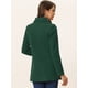 thumbnail image 4 of Abrigo de Fieltro Allegra K a Media Pierna con bolsillo Solapa con muesca doble Botonadura Ejercito Verde M, 4 of 6