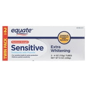 (2 Pack) Equate Maximum Strength Sensitive Extra Whitening Toothpaste with Fluoride, 4 oz