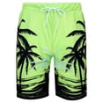 thumbnail image 3 of JIAHONG Mens Swim Trunks Hawaiian Bathing Mesh Lining Suit Swimsuits Beach Shorts with Pockets , Light Green, 3 of 8
