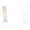 thumbnail image 1 of Pantalla de papel para lámpara de pie de salón con mesa auxiliar de acrílico transparente para lámpara de pie pequeña y de fácil montaje., 1 of 8