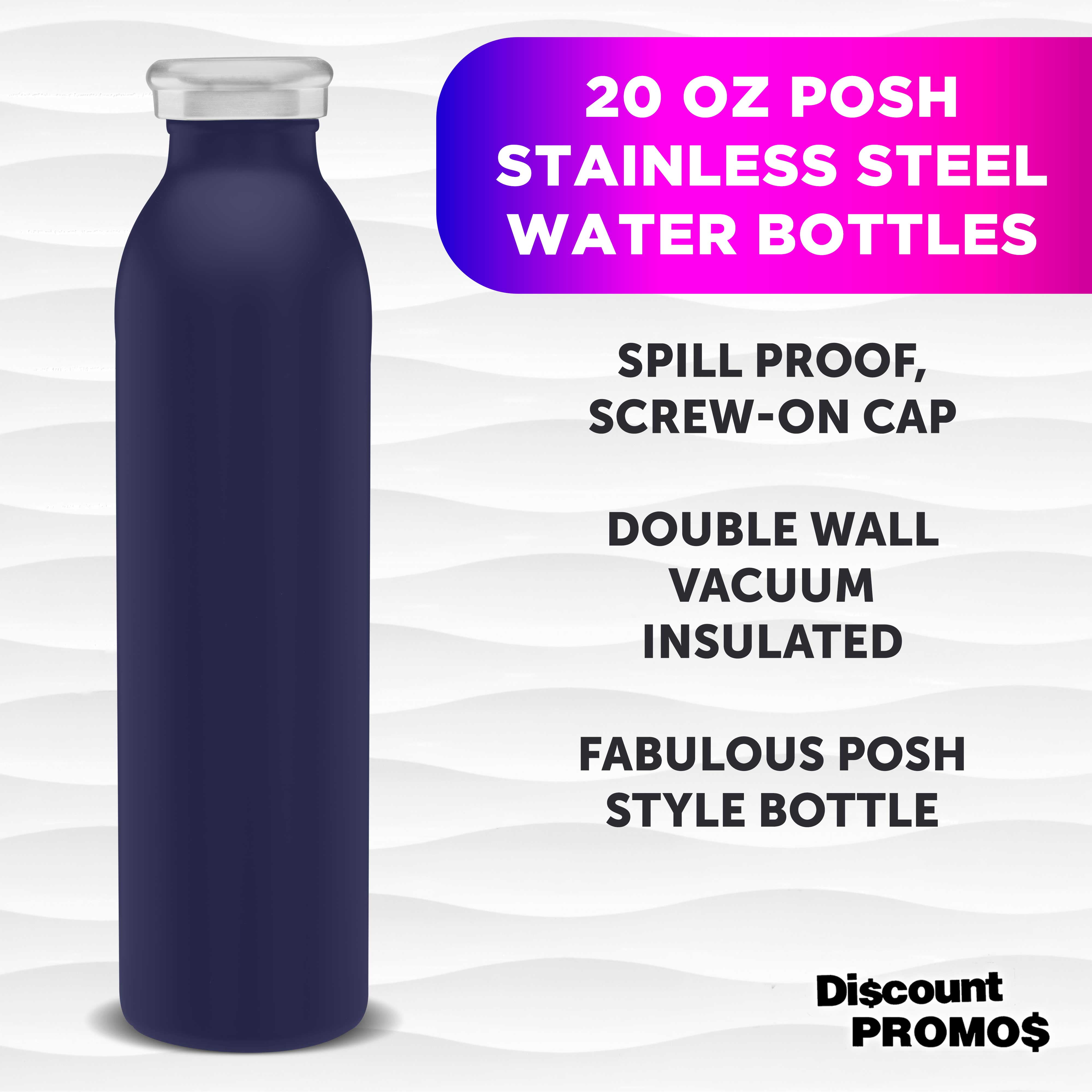 20 oz Posh Stainless Steel Water Bottle
