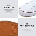 thumbnail image 5 of Women's and men's Classic Fashion White Low-Top Sneakers - Comfortable Lace-Up Canvas Shoes, 5 of 7