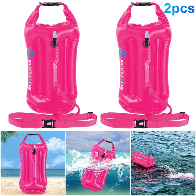 Flotador Seguridad para Natación 20 Litros Con Boya Sala Almacenamiento Kayak (rosa) Rojo
