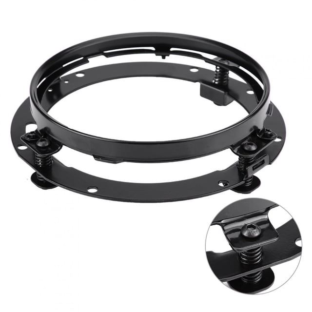 Anillo De Soporte Para Faro, Montaje De Acero Inoxidable Negro Galvanizado, Redondo De 7 Pulgadas Para