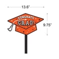 thumbnail image 4 of Orange "Congrats Grad" Lawn Sign - 9.75" x 13.6" (1 Pc.) - Perfect Graduation Celebrations & Decorations, 4 of 4