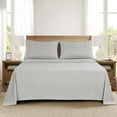 thumbnail image 3 of Mainstays Super Soft Brushed Microfiber Bed Sheet Set, Grey Stria, Queen, 4 Piece, 3 of 13