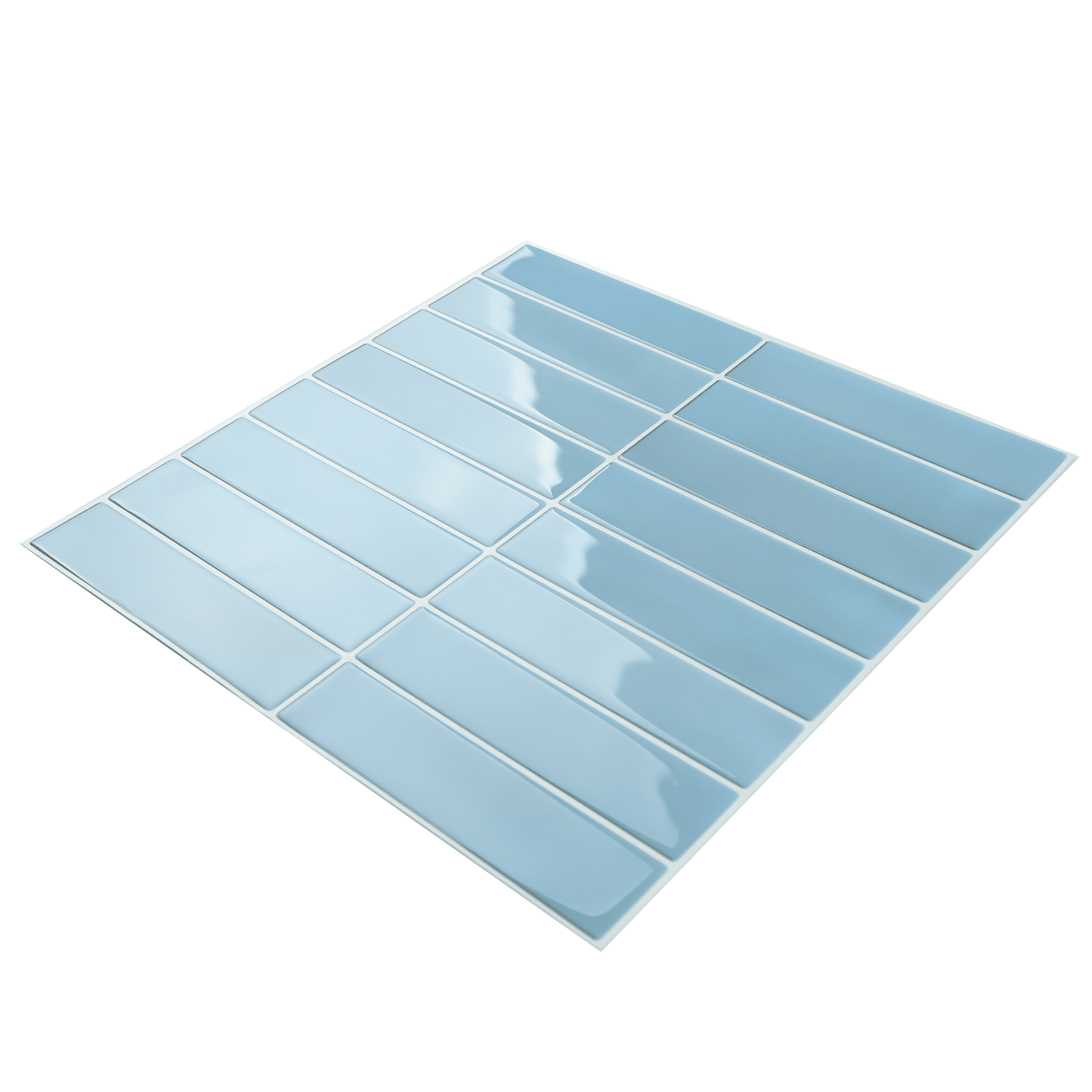 Peel and Stick Backsplash Tiles, 12" x 12" Blue 3D Self Adhesive Stick on Wall Tiles for Kitchen Bathroom