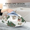 thumbnail image 4 of Yayeee Pillowcase Standard Size Set of 2 Satin Wrinkle Resistant Pillow Case, Brown Christmas House, 4 of 7