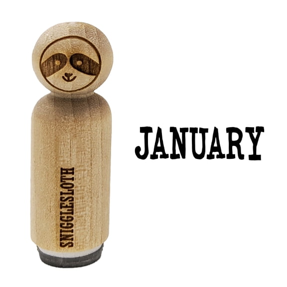 January Month Calendar Fun Text Rubber Stamp for Scrapbooking Crafting Stamping - Mini 1/2 Inch