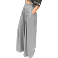thumbnail image 4 of Wide Leg Palazzo Pants for Women Elastic High Waisted Lounge Pants Lightweight Summer Flowy Pants with Pockets Ladies Comfy Plus Size 2026 Trendy Outfits Flowy Straight Leg Clothes, 4 of 6