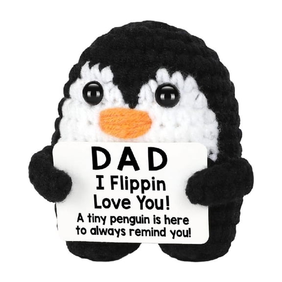 Handmade Crochet Penguins Doll With Card Car Decoration Special Occasions