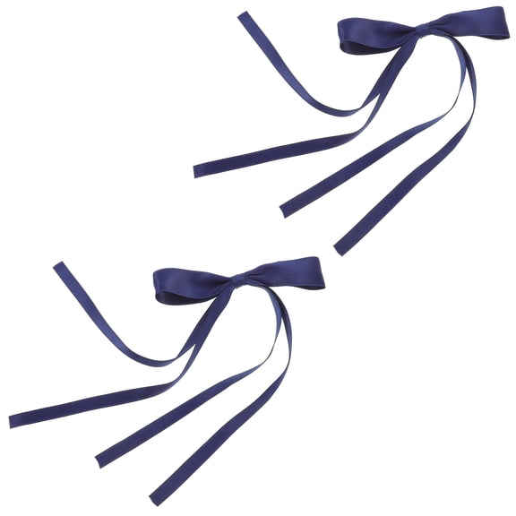 LOLIPPYY 2pcs Bridal Hair Bows for Women Blue Hair Clips Easy to Use Style