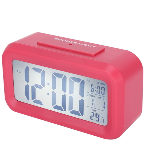 Reloj electrónico BuyWeek Reloj de mesita de noche LCD grande alarma silenciosa