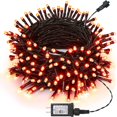 thumbnail image 1 of Orange Purple Halloween Lights 100FT 300 LED String Lights 8 Modes Timer Function Plug-in Halloween Twinkle Lights Connectable Waterproof Indoor Outdoor for Home Garden  Holiday Decor, 1 of 13