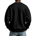 thumbnail image 5 of Fabrcox Fleece Lined Mens Sweatshirt Crew Neck Long Sleeve Shirt Men Streetwear Outdoor Athletic Workout Fall Winter Warm Mens Pullover with Chest Pocket Black L, 5 of 6