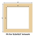 thumbnail image 2 of Beige Picture Frame Mat for 21x21 Frames - Fits 16x16 Photos - 25 Mats, 2 of 7