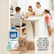 Quick Shine Ultimate Gold Spray Mop Kit | All-In-One 11 Pc Kit w/ Interchangeable Attachments | Floor Cleaner Included | No Batteries Needed | Pro Cleaning System for All Floor Types | 2-in-1 Mop