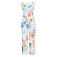 thumbnail image 4 of Aqestyerly Ensemble 2 Pcs pour Femmes Été Tenues Imprimées Décontractées Col Rond Débardeurs Sans Manches et Pantalons Longs Survêtements, 4 of 5