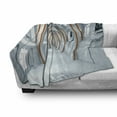 thumbnail image 3 of Fantasy Soft Flannel Fleece Blanket, Futuristic Hallway of Spaceship Digital Architecture Sci Fi Style Inner View, Cozy Plush for Indoor and Outdoor Use, 70" x 90", Baby Blue Orange, by Ambesonne, 3 of 6