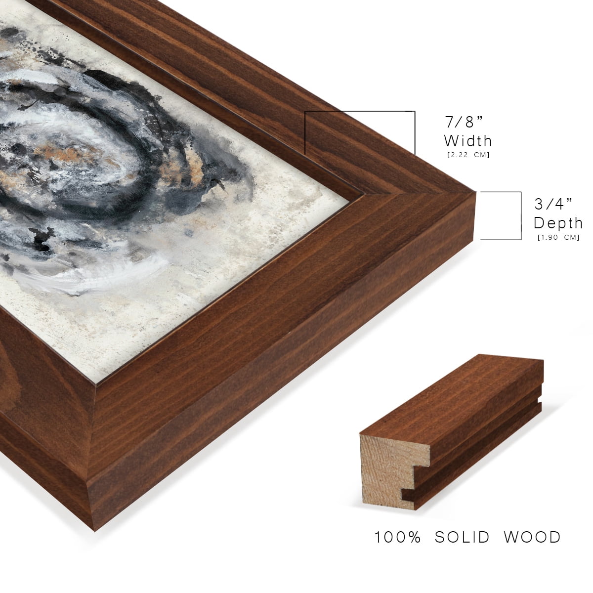 Circular Energy IV -Framed Print w/glass-Chestnut