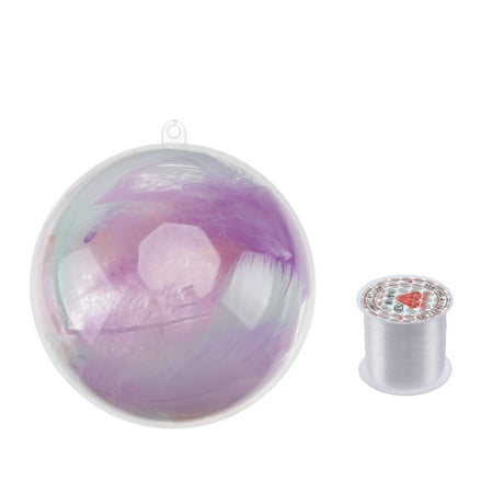 

1Set Transparent Filled Feather Ball Home Decorative Ball Pendant Store Decor