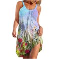 thumbnail image 2 of asdoklhq Womens Plus Size Dresses Clearance,Beach Dresses for Women Hawaiian Tropical Print Sling Dress Boho Sundress, 2 of 5